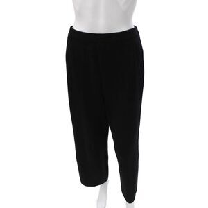 St. John Evening By Marie Gray Womens Cropped Pants Black Viscose Blend Size 6